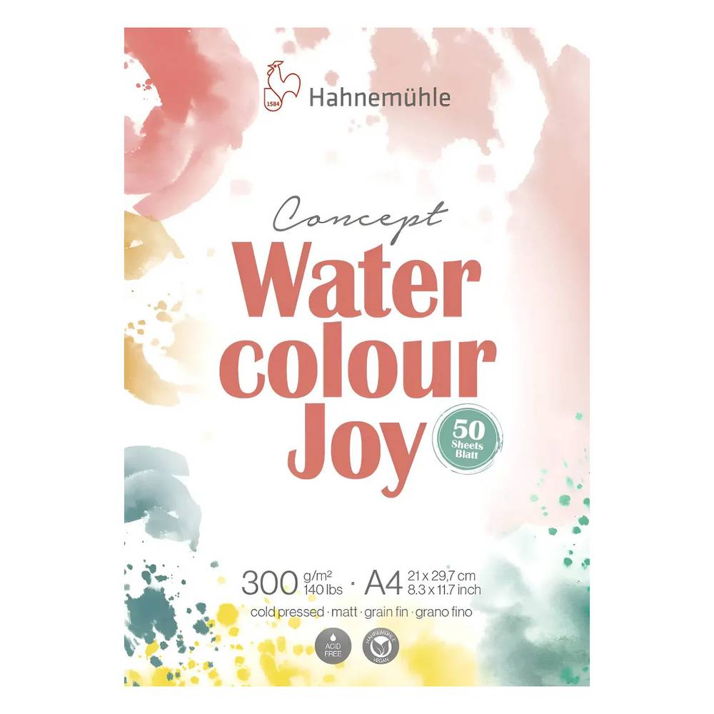 CONCEPT WATERCOLOUR JOY 300g/m2 TEXTURA FINA A4 50 FLS