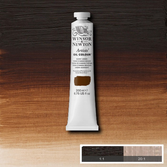 OLEO WINSOR NEWTON ARTISTS 200ML 076 BURNT UMBER S1