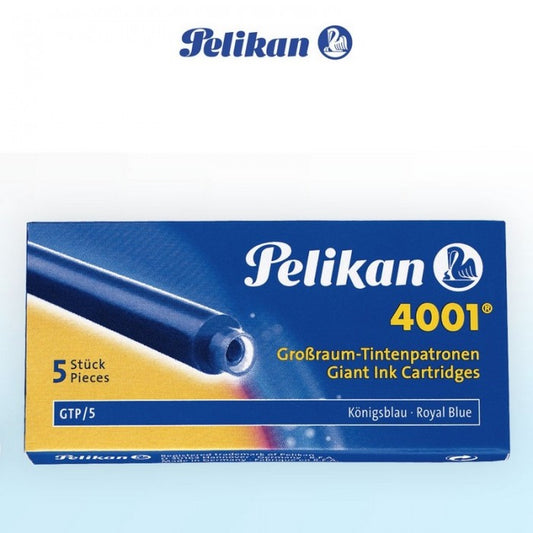 CARTUCHO TINTA PELIKAN CANETA PENA EXTRA LARGE AZUL C/ 05