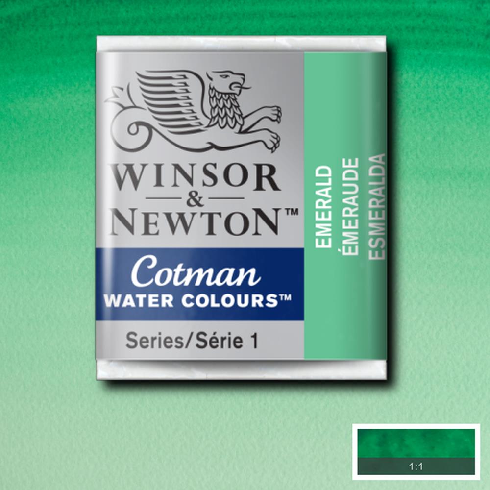 AQUARELA WINSOR NEWTON COTMAN HALF PAN 235 EMERALD