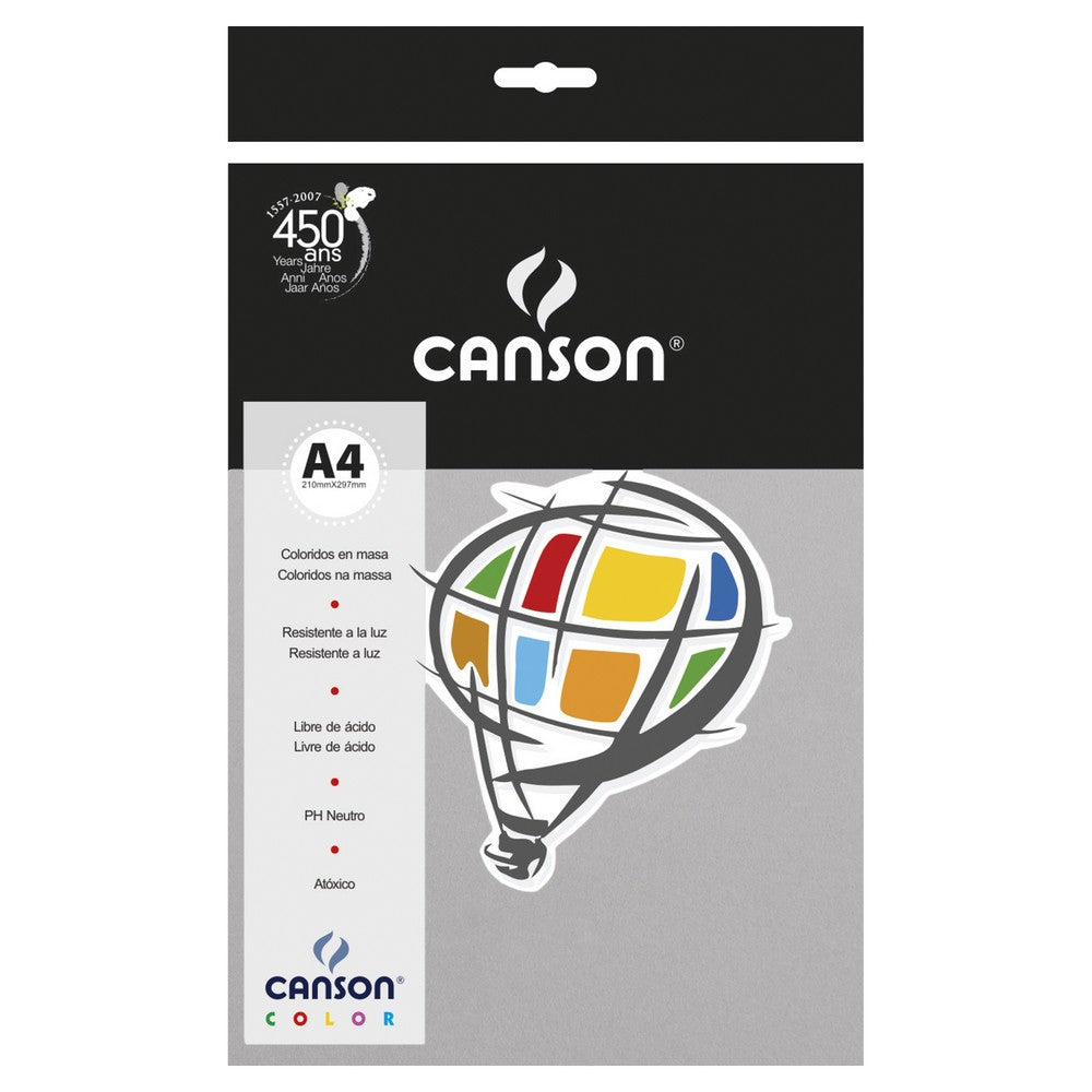 PAPEL CANSON COLOR 120G/M2 CINZA A4