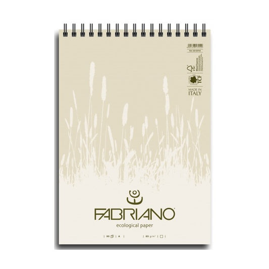 BLOCO FABRIANO ECOLOGICAL 85g/m2 A5 LISO 90 FOLHAS ESPIRAL