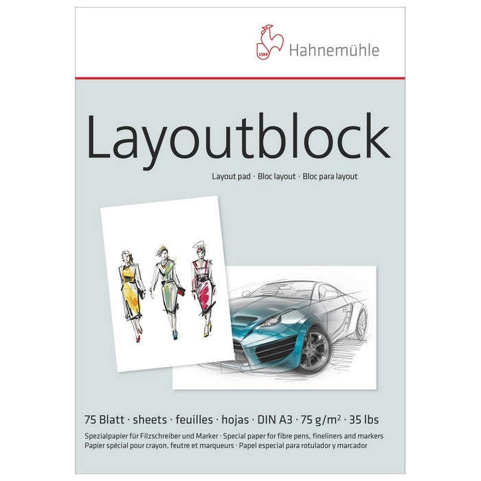BLOCO HAHNEMUHLE LAYOUTBLOCK A3 75g/m2 75 FOLHAS