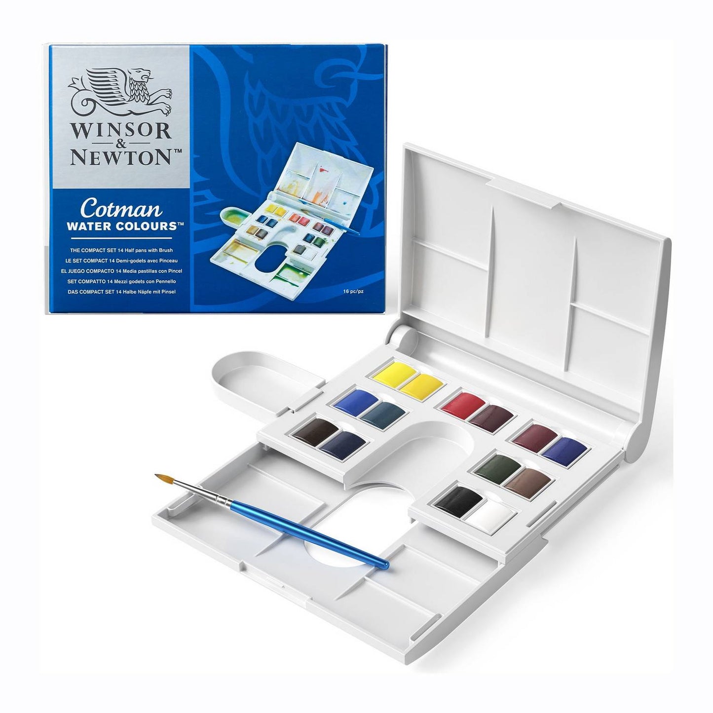 ESTOJO AQUARELA COTMAN 14 HALF PAN 083 COMPACT SET W & N