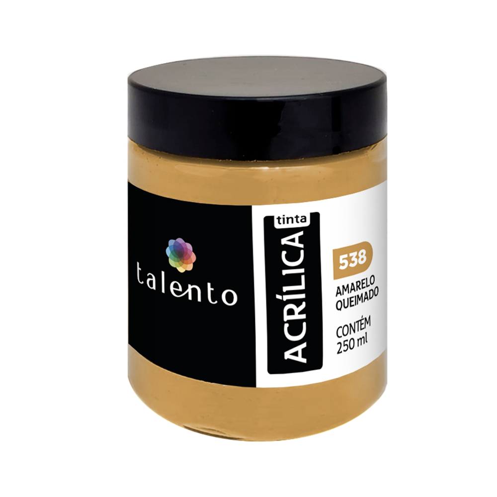 ACRILICA TALENTO 250ML 538 AMARELO QUEIMADO