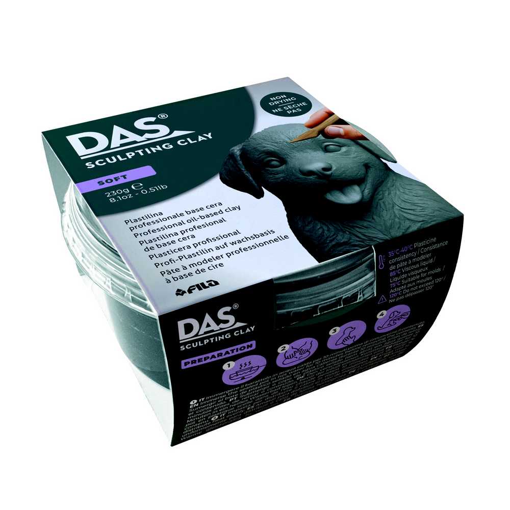 MASSA PARA MODELAR DAS SCULPTING CLAY CINZA SOFT 230G