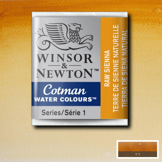 AQUARELA WINSOR NEWTON COTMAN HALF PAN 552 RAW SIENNA