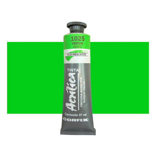 ACRILICA CORFIX FLUORESCENTE 37ML 1025 VERDE