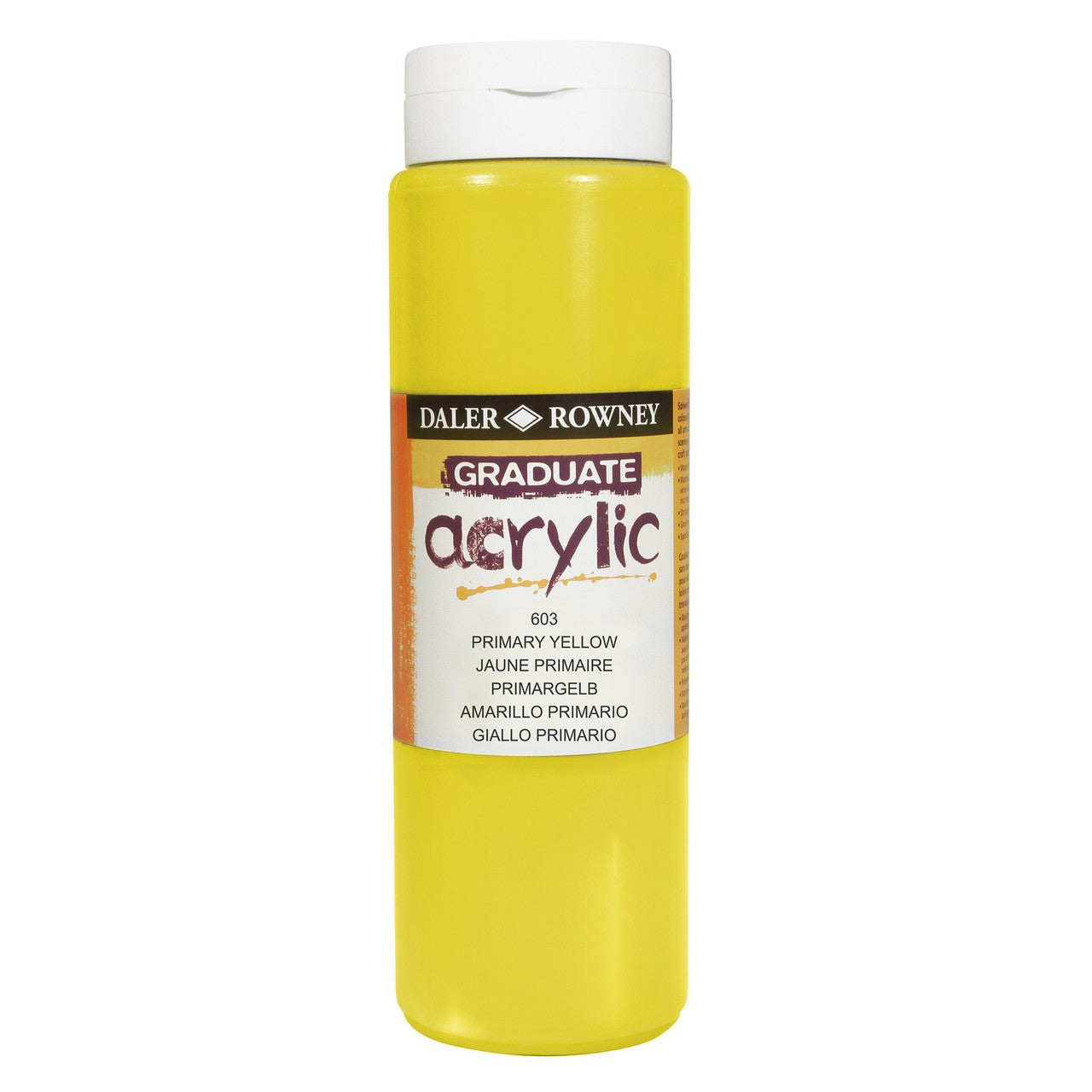 ACRILICA DALER ROWNEY GRADUATE 500ML 603 AMARELO PRIMARIO