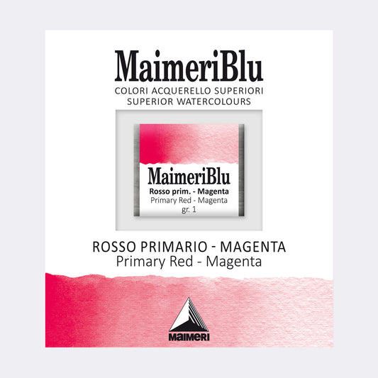 AQUARELA MAIMERIBLU ARTISTS HALF PAN 256 PRIMARY RED - MAGENTA