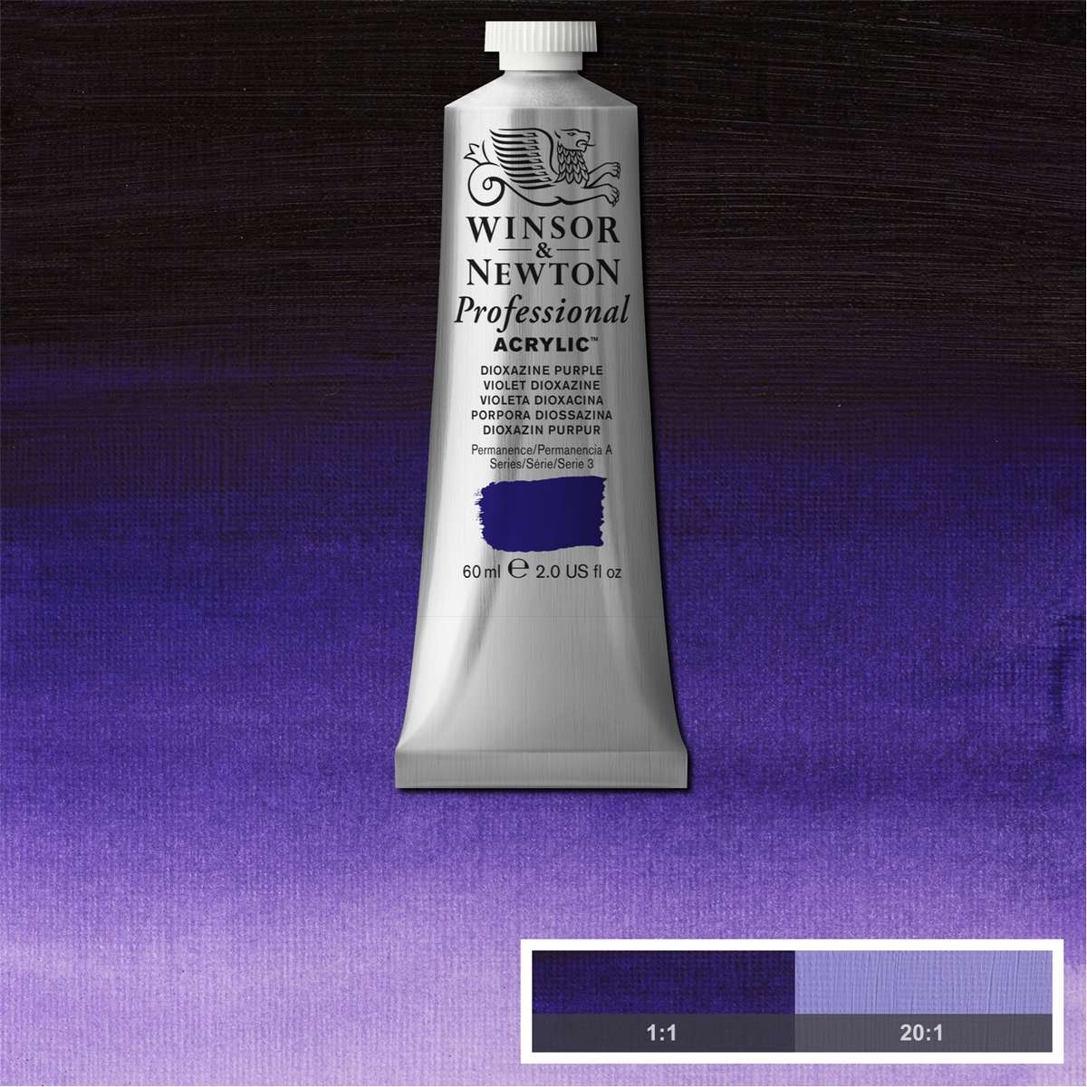 ACRILICA WINSOR NEWTON PROFISSIONAL 60ML 229 DIOXAZINE PURPLE S3