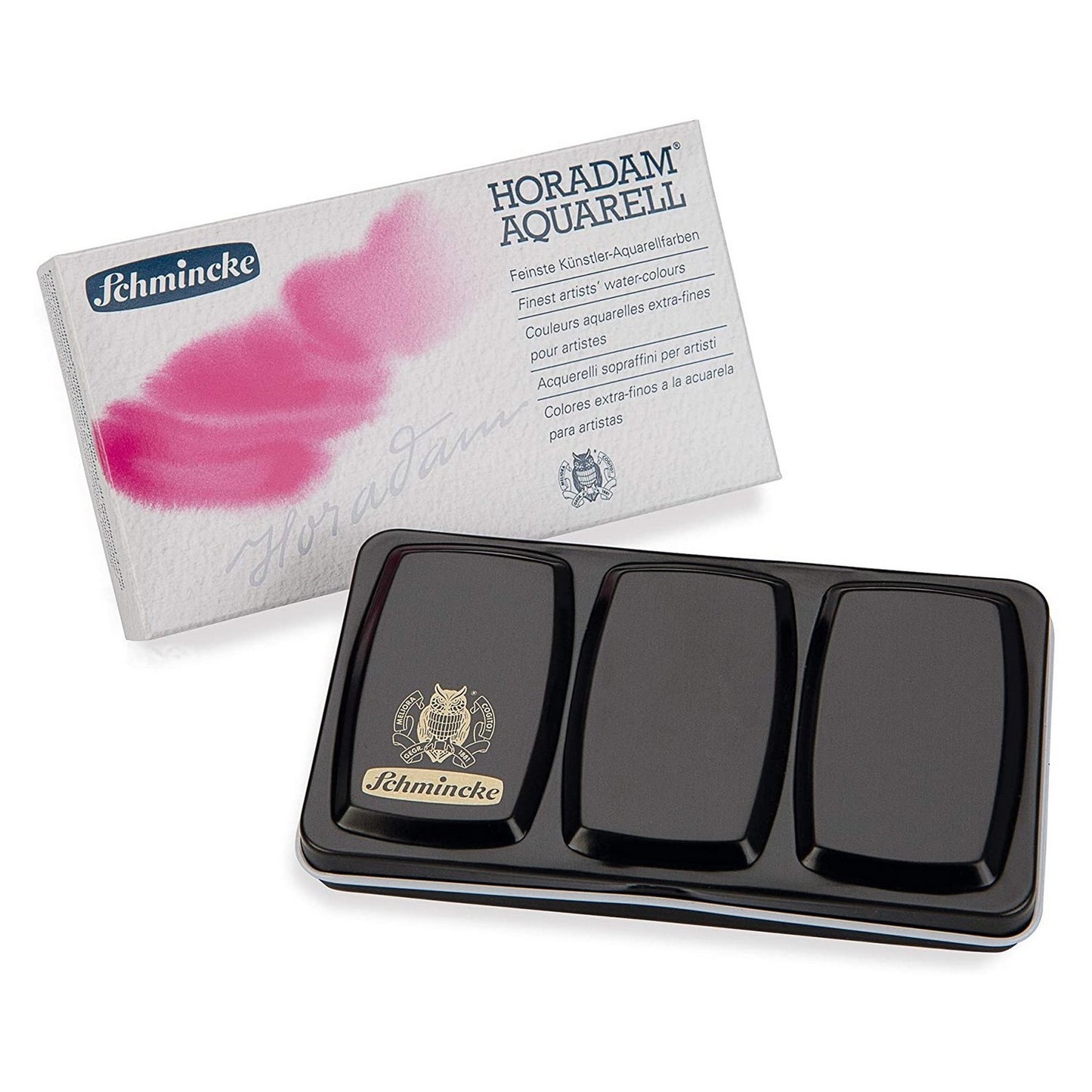 ESTOJO AQUARELA SCHMINCKE HORADAM 12 HALF PAN+PINCEL DAVINCI