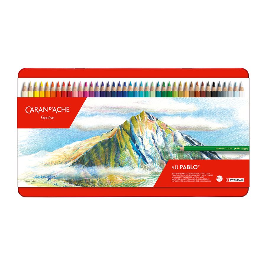 ESTOJO LAPIS COR CARAN D´ACHE PABLO 040 CORES