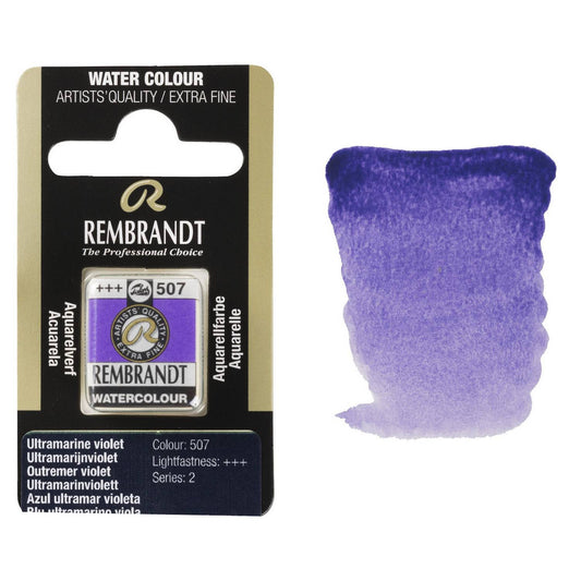 AQUARELA TALENS REMBRANDT HALF PAN 507 ULTRAMARINE VIOLET S2