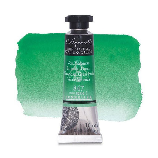 AQUARELA SENNELIER L'AQUARELLE 847 EMERALD GREEN 10ML S1