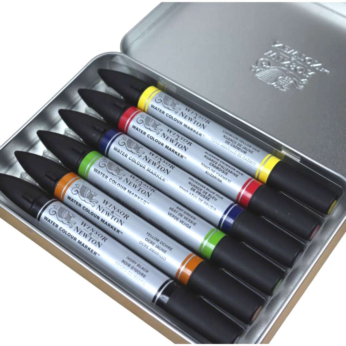 ESTOJO MARCADOR WINSOR NEWTON AQUARELAVEL C/ 06 + BLOCO