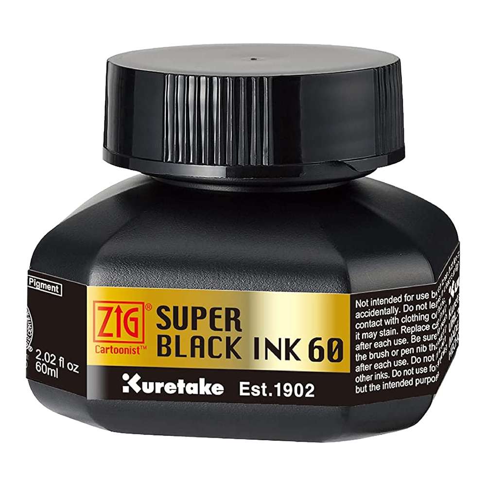 TINTA NANKIM KURETAKE SUPER BLACK INK 60ml CNCE1056