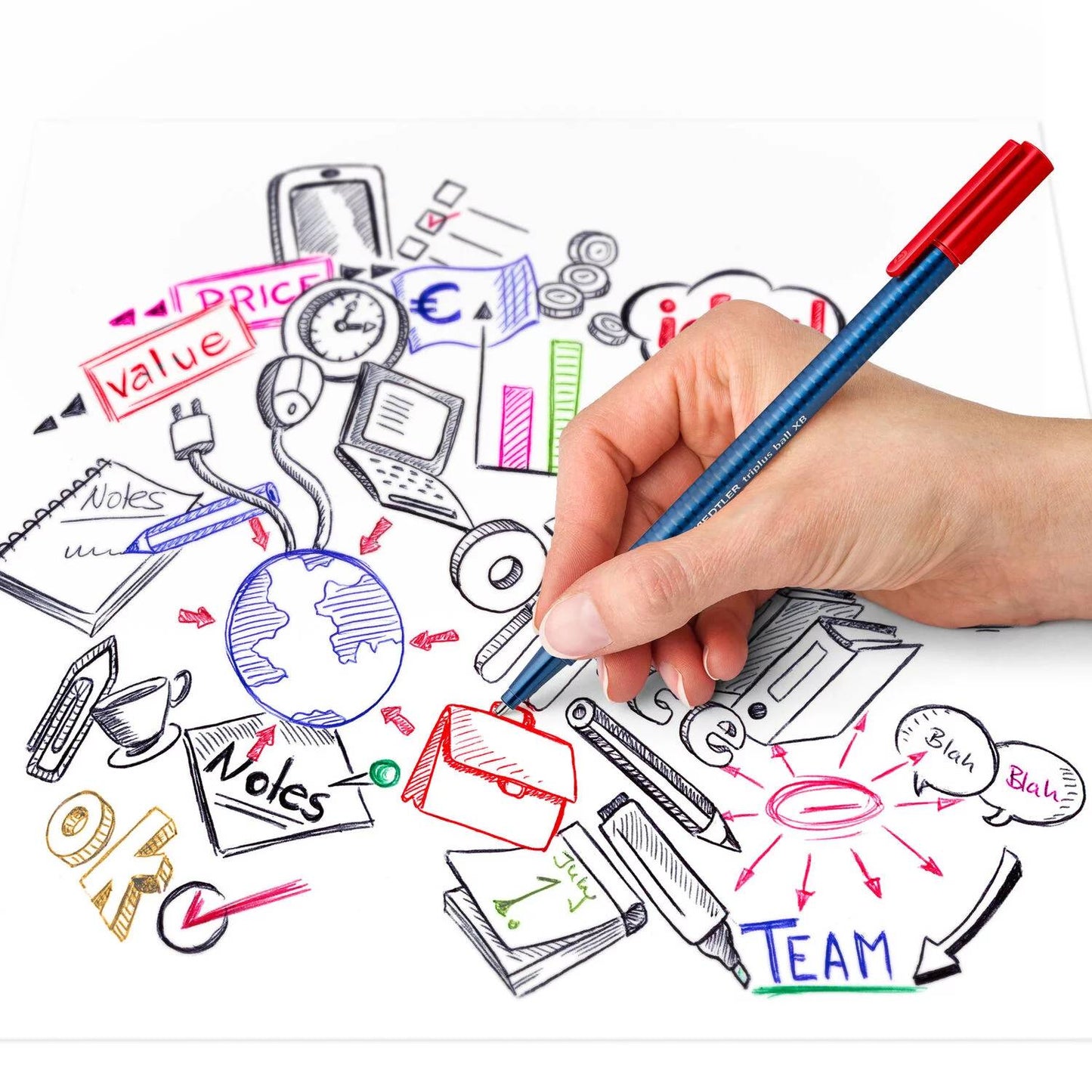 CANETA STAEDTLER TRIPLUS BALL 10 CORES XB 437XBSB10