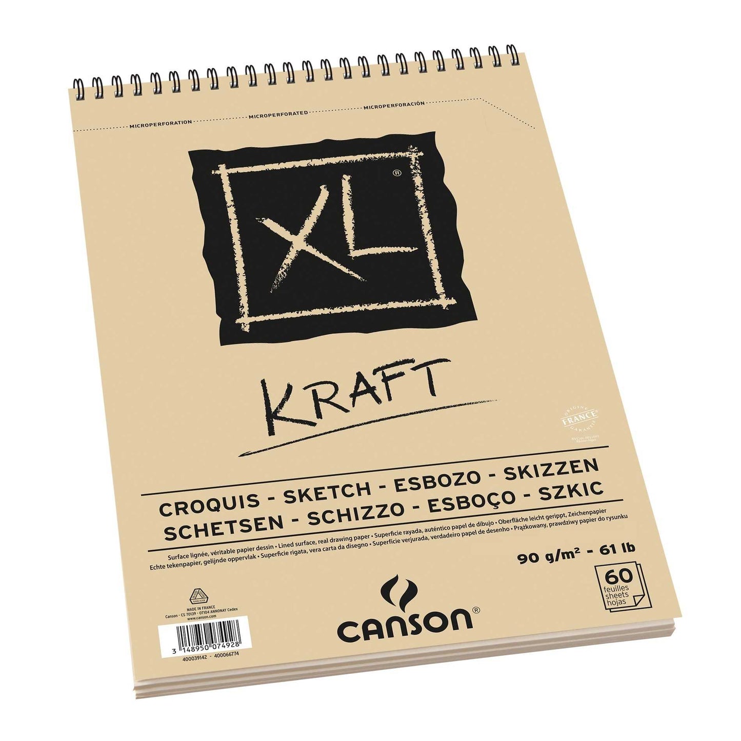 BLOCO CANSON XL KRAFT A5 90G/M2 40 FOLHAS