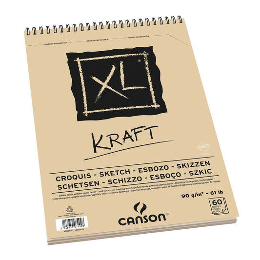 BLOCO CANSON XL KRAFT A5 90G/M2 40 FOLHAS