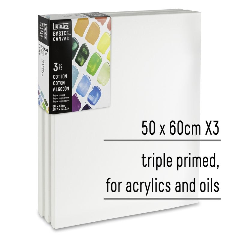 TELA LIQUITEX BASICS SET 50x60cm COM 03 UNIDADES