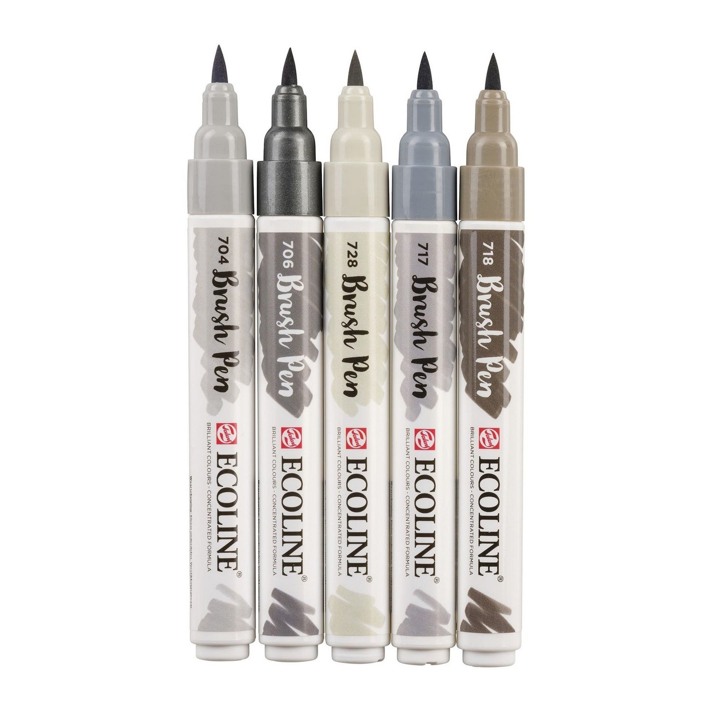 ESTOJO ECOLINE BRUSH PEN C/ 05 GREY COLORS TALENS