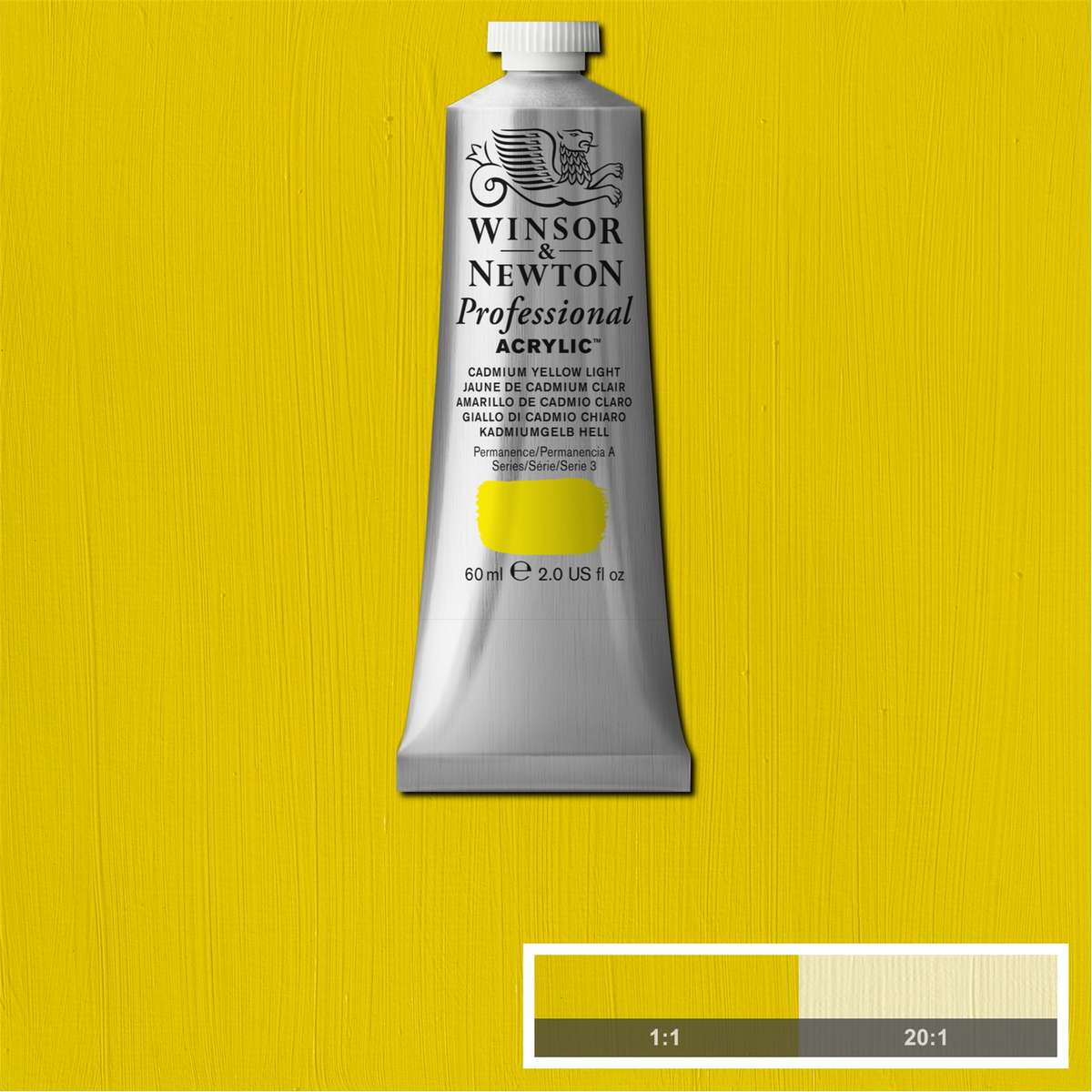 ACRILICA WINSOR NEWTON PROFISSIONAL 60ML 462 CADMIUM YELLOW LIGHT ROW S3