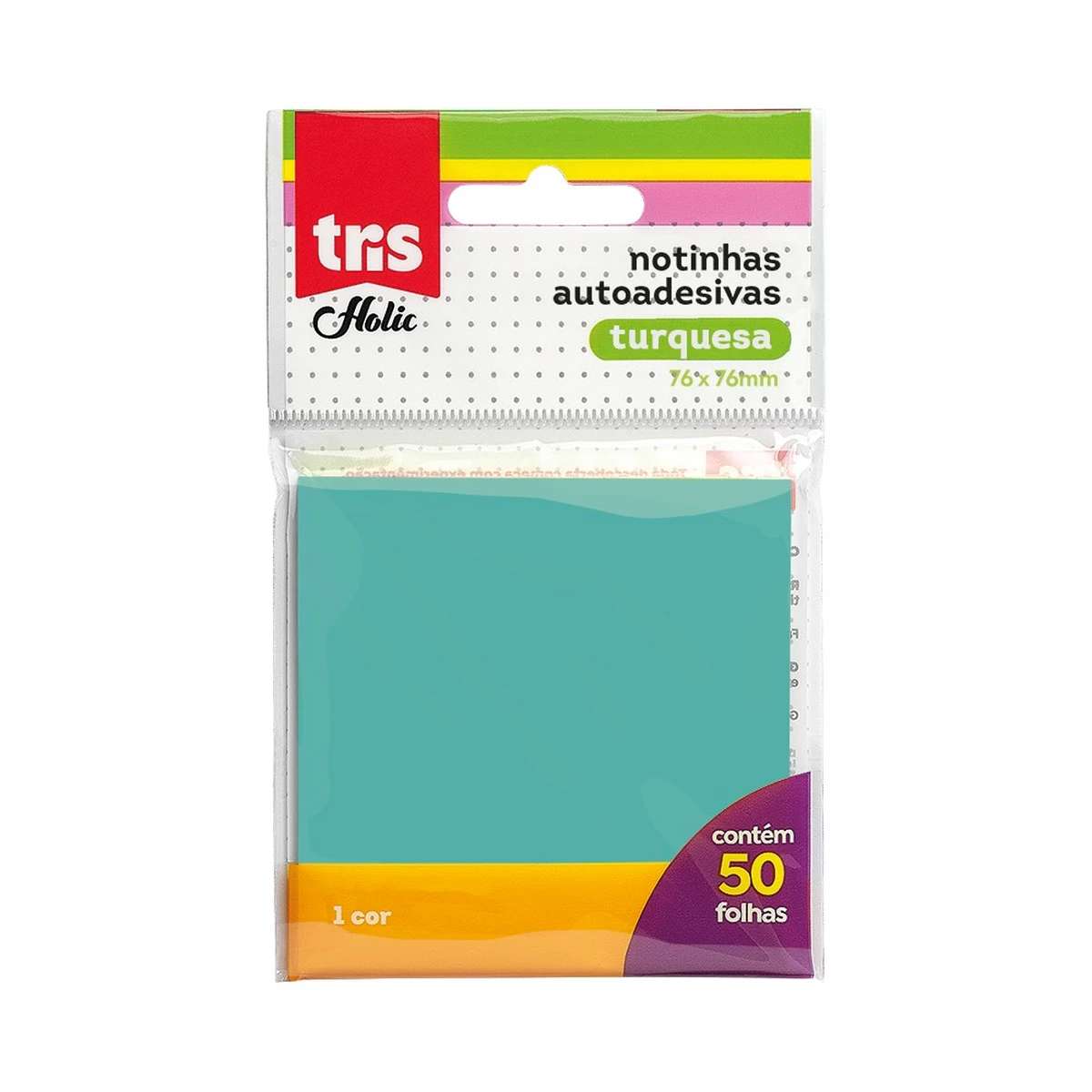 POST-IT NOTAS AUTOADESIVAS TRIS HOLIC TURQUESA 76x76cm 50FLS