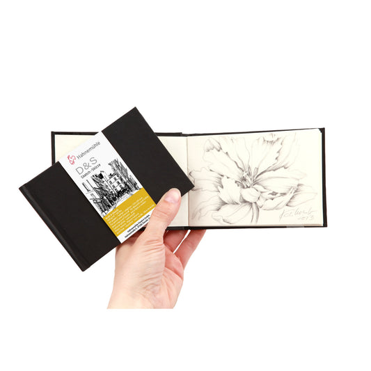 SKETCH BOOK HAHNEMUHLE D&S A6 140g/m2 PRETO 30 FOLHAS POCKET