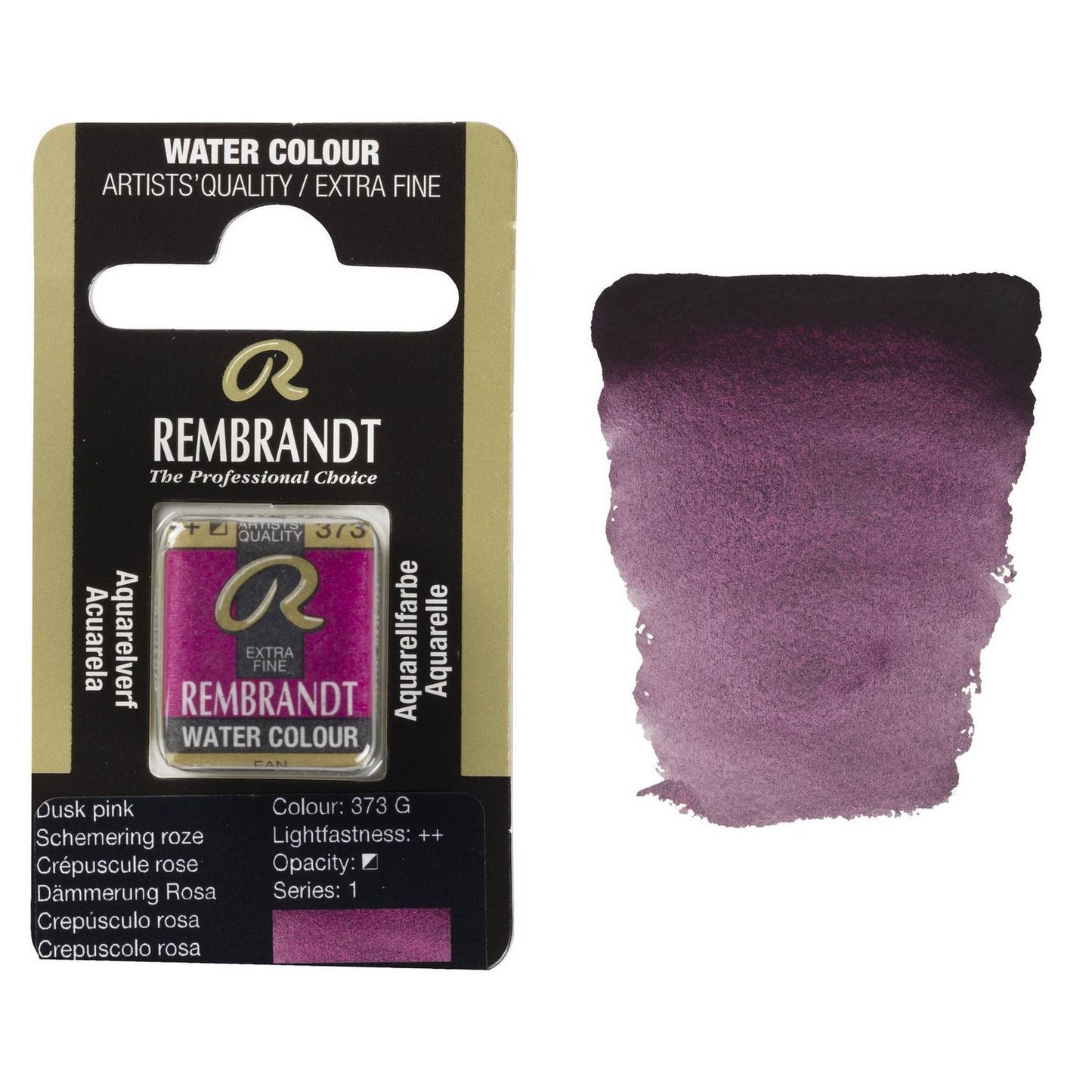 AQUARELA TALENS REMBRANDT HALF PAN 373 DUSK PINK GRANUL S1