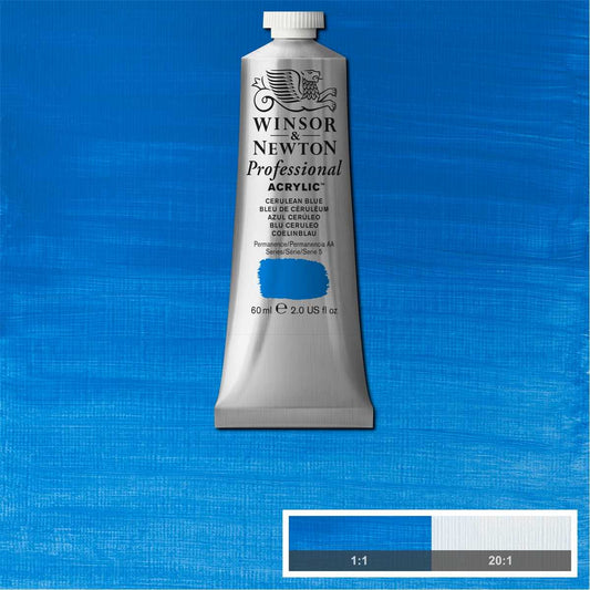 ACRILICA WINSOR NEWTON PROFISSIONAL 60ML 137 CERULEAN BLUE S5