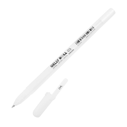 CANETA GEL SAKURA GELLY ROLL BRANCA 0,5mm FINE