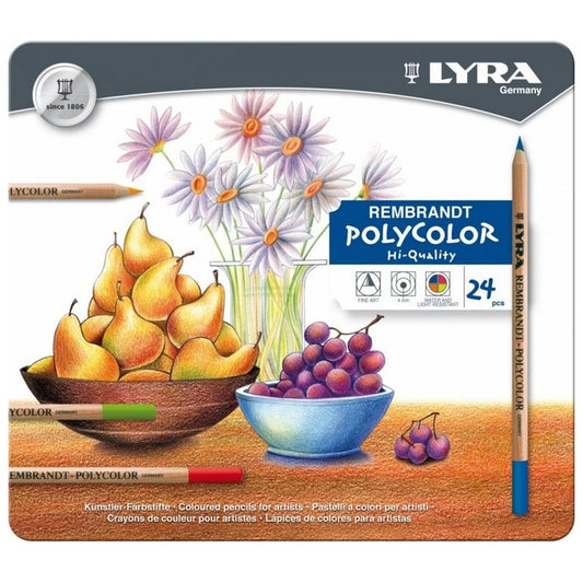 LAPIS COR LYRA REMBRANDT POLYCOLOR 24 CORES