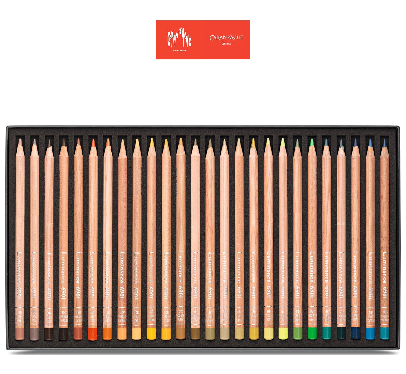 ESTOJO LAPIS COR CARAN D´ACHE LUMINANCE 6901 76 CORES + 2 BLENDER