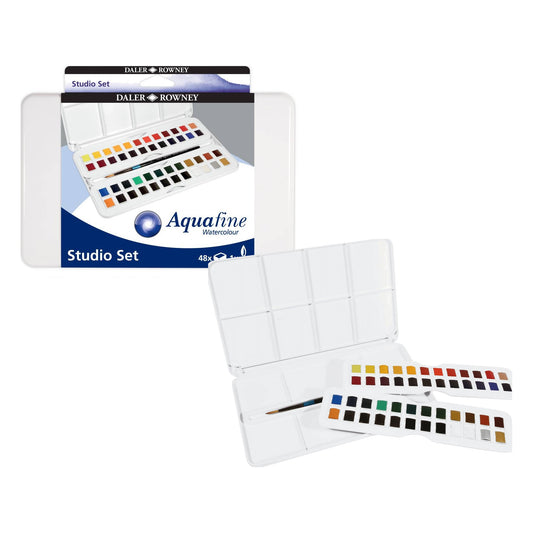ESTOJO AQUARELA DALER ROWNEY AQUAFINE 48 HALF PAN