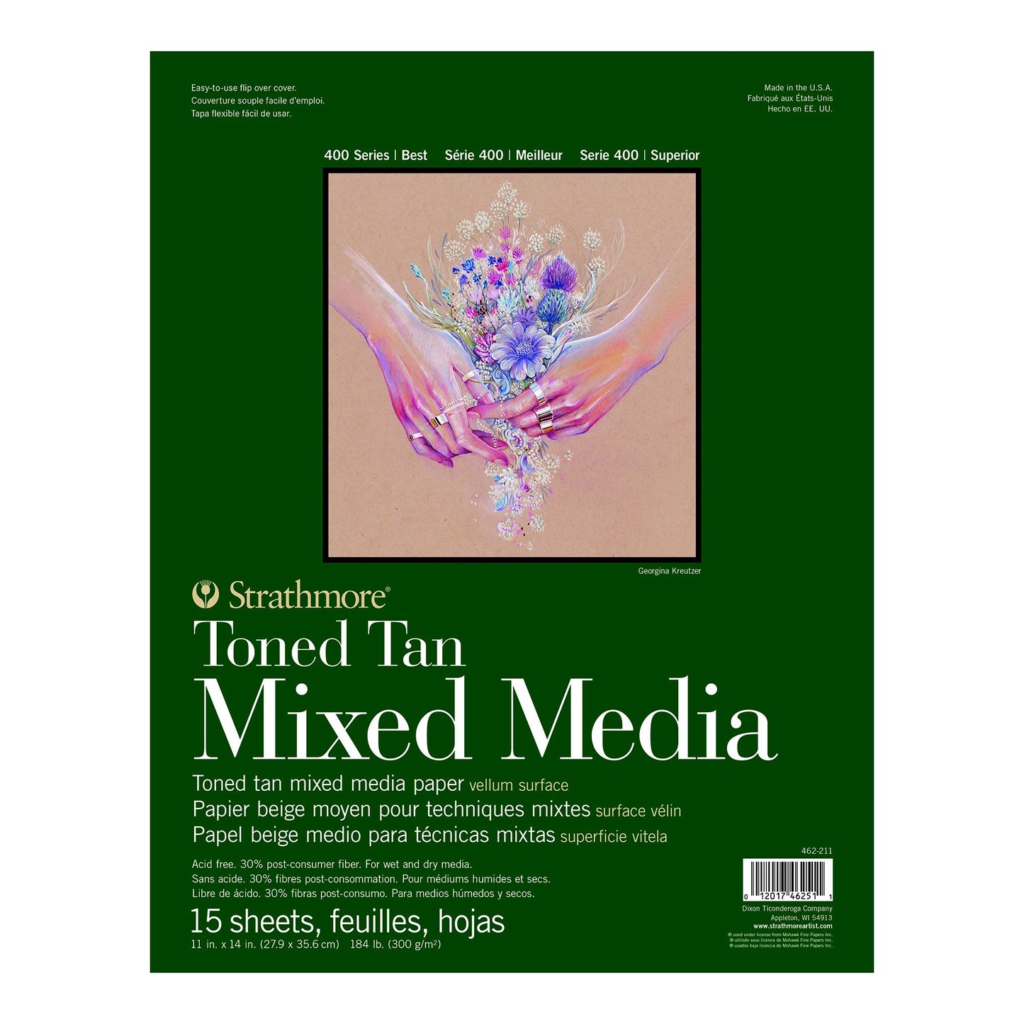 BLOCO STRATHMORE 400 SERIES TONED TAN MEDIA 27X35 300G 15FLS