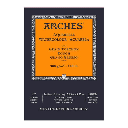 BLOCO ARCHES TORCHON 300G/M2 14,8X21 12 FOLHAS