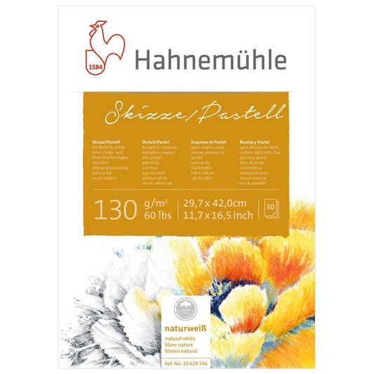 BLOCO HAHNEMUHLE SKIZZE/PASTELL 130g/m2 A3 30 FOLHAS
