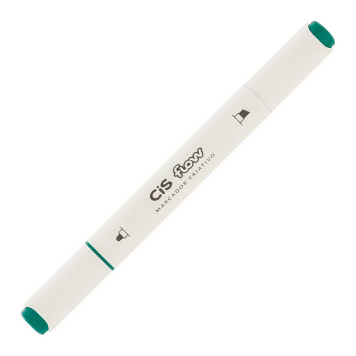 MARCADOR CRIATIVO CIS FLOW DUPLA 35 VERDE ESMERALDA