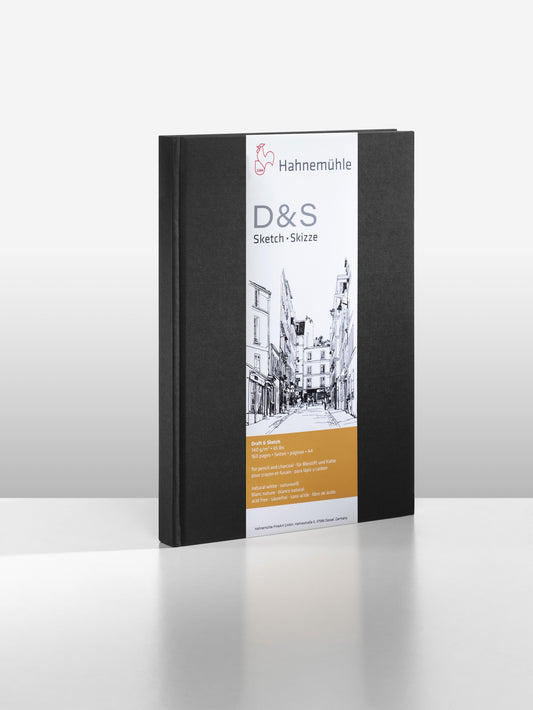 SKETCH BOOK HAHNEMUHLE D&S A3 140g/m2 PRETO 80 FLS CAPA DURA