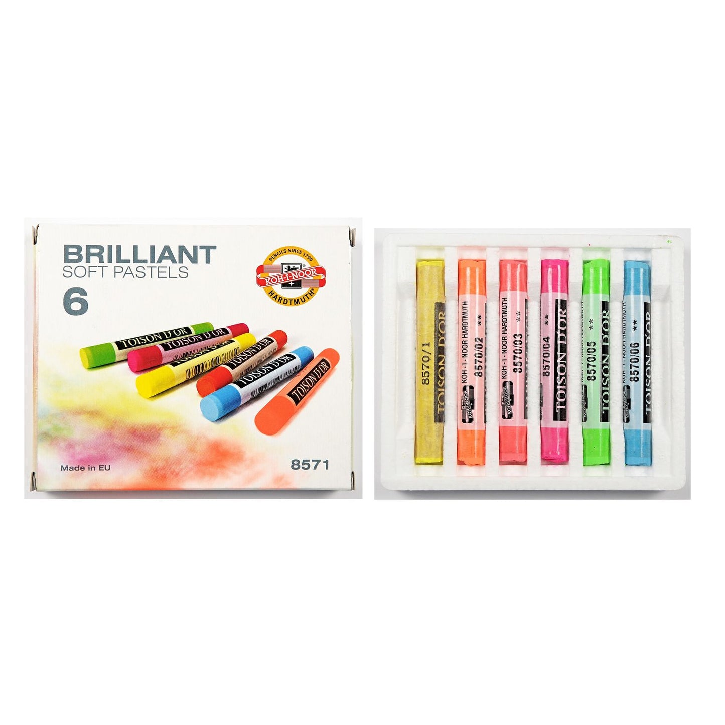 PASTEL SECO SOFT TOISON DOR 06 CORES NEON 8571