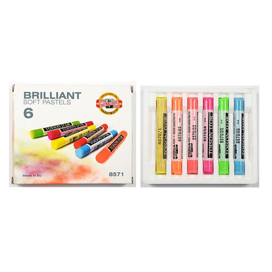 PASTEL SECO SOFT TOISON DOR 06 CORES NEON 8571