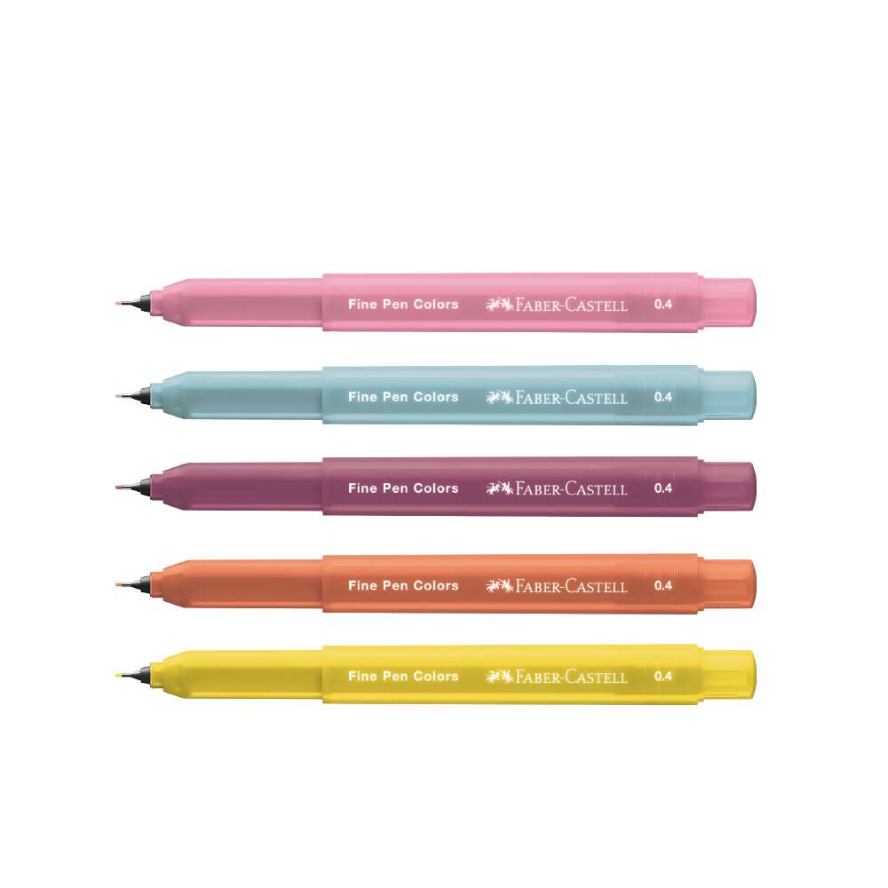 CANETA FABER FINE PEN COLORS 0,4mm 05 CORES AROMA REVIGORA