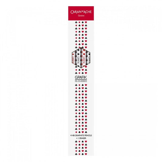 LAPIS GRAFITE CARAN D´ACHE GRAFIK HB C/ 04 UN + BORRACHA