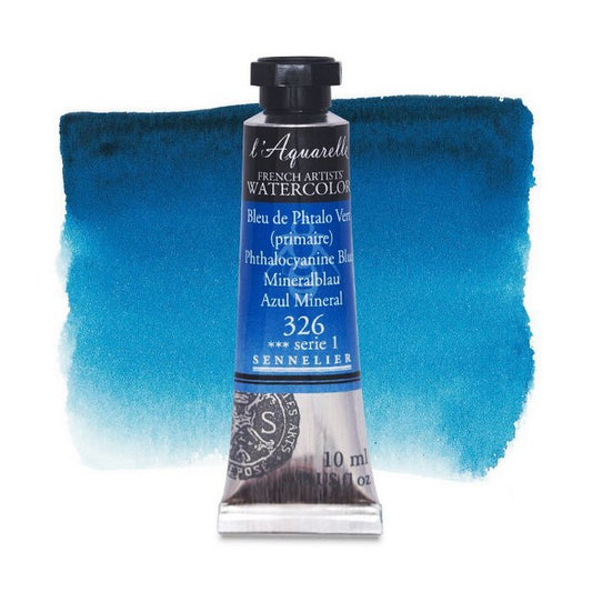 AQUARELA SENNELIER L'AQUARELLE 326 PHTHALO BLUE 10ML S1