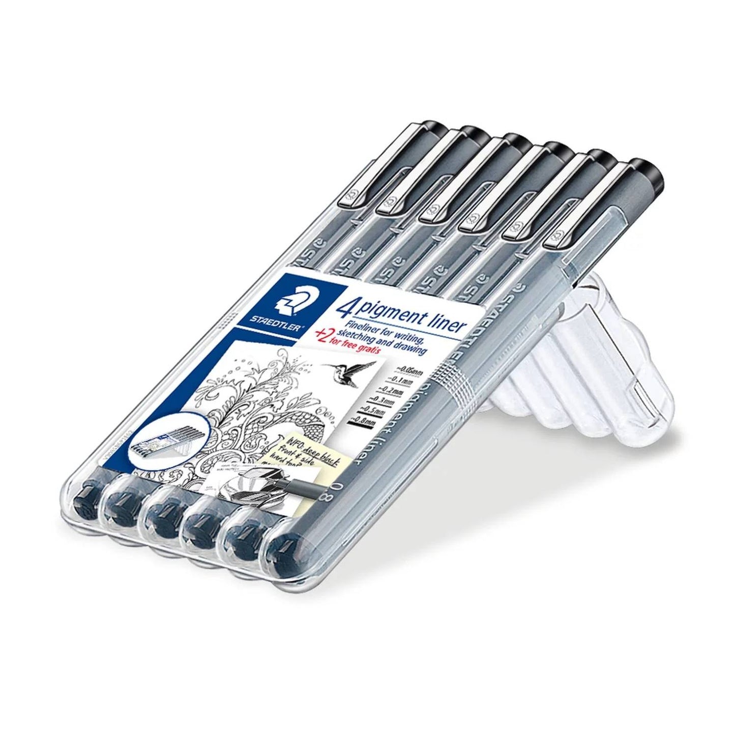 CANETA STAEDTLER PIGMENT LINER C/ 06 0,05/1/2/3/5/8MM 308 SB