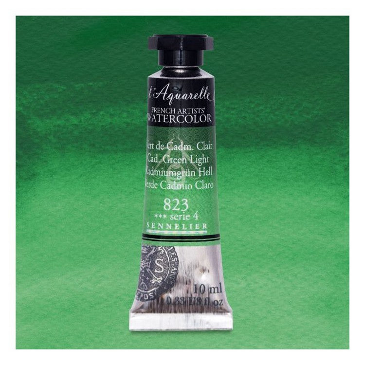 AQUARELA SENNELIER L'AQUARELLE 823 CAD GREEN LIGHT 10ML S4