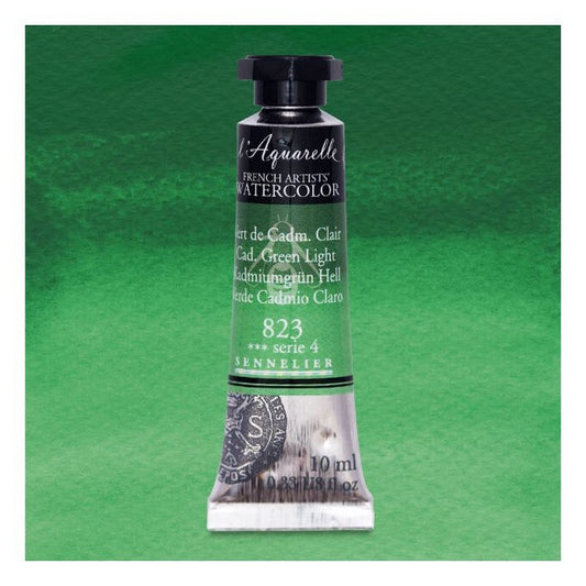 AQUARELA SENNELIER L'AQUARELLE 823 CAD GREEN LIGHT 10ML S4