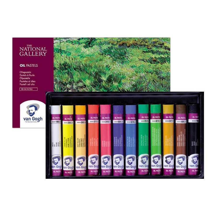 PASTEL OLEOSO TALENS VAN GOGH 12 CORES NATIONAL GALLERY