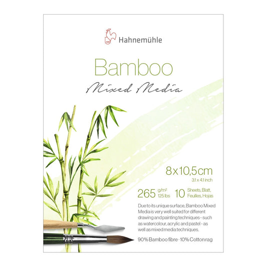 BLOCO HAHNEMUHLE BAMBOO 265g/m2 08,5x10,5cm 10 FOLHAS